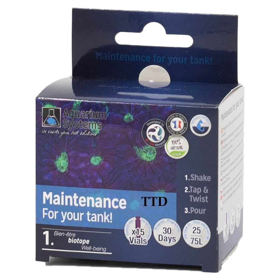 Aquarium Systems Maintain Your Tank 75l Marine Unidose