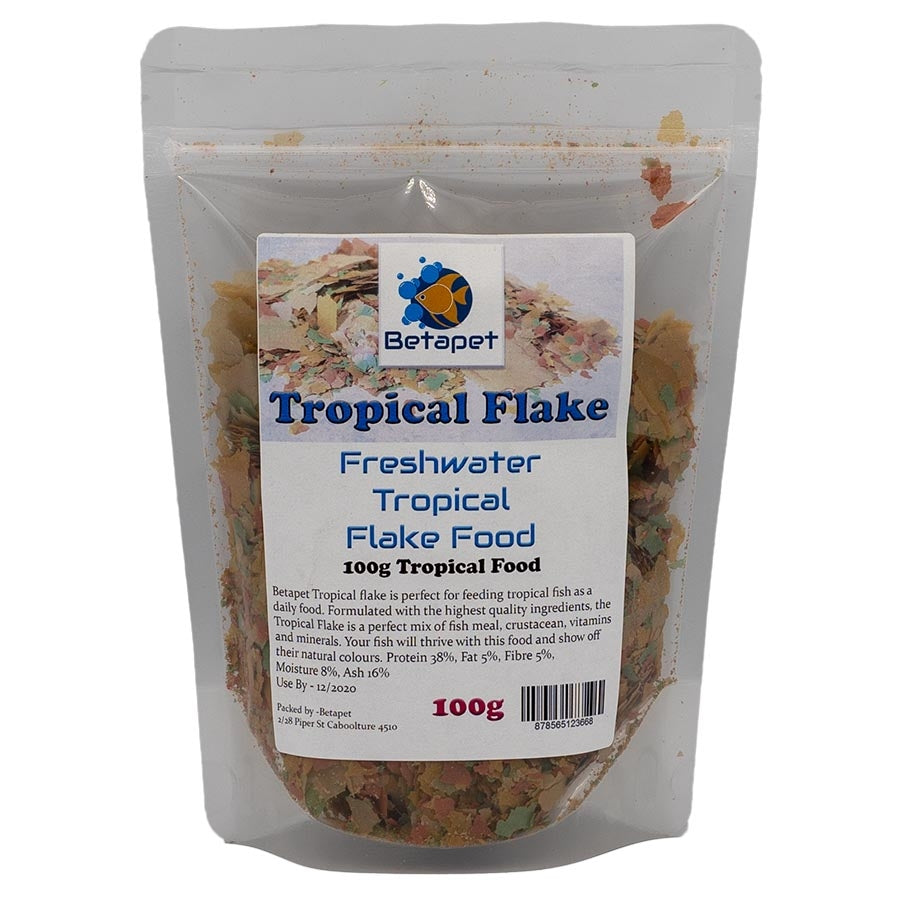 Betapet 100g Tropical Flake Fish Food