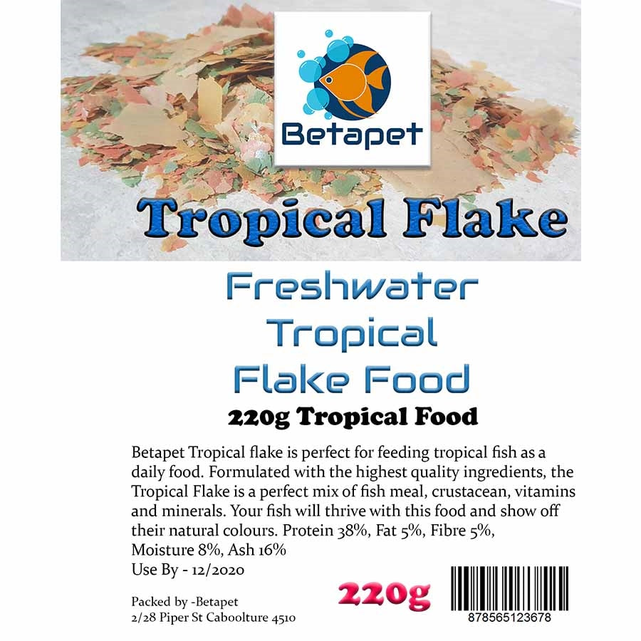 Betapet 220g Tropical Flake Fish Food
