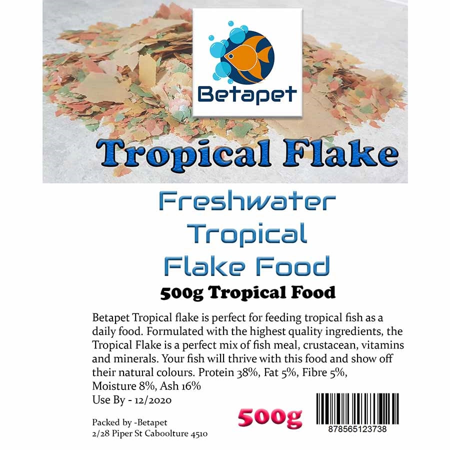Betapet 500g Tropical Flake Fish Food