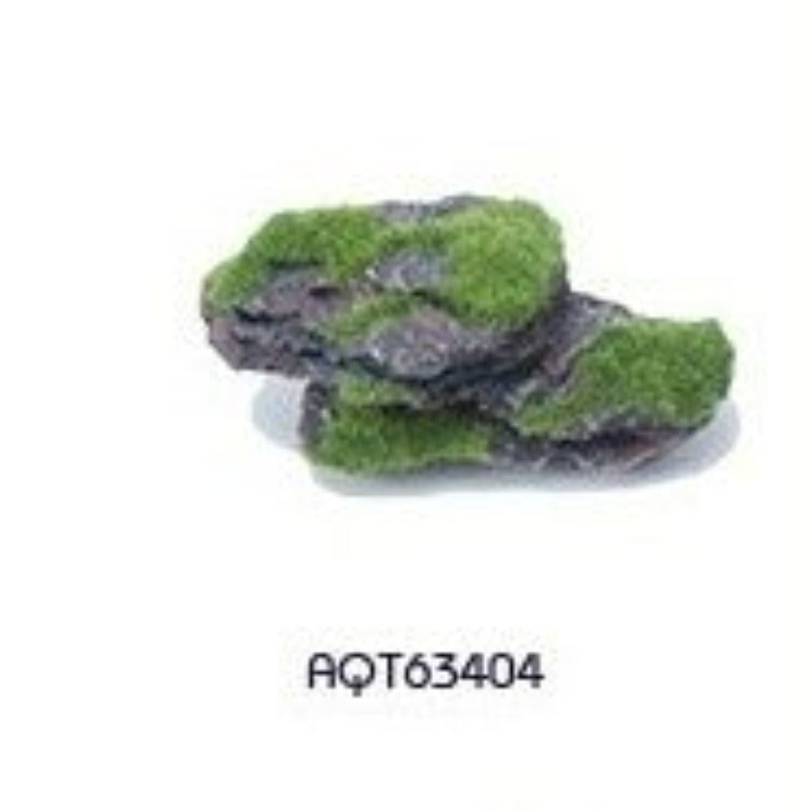 Aquatopia Flat Rock with Moss Ornament