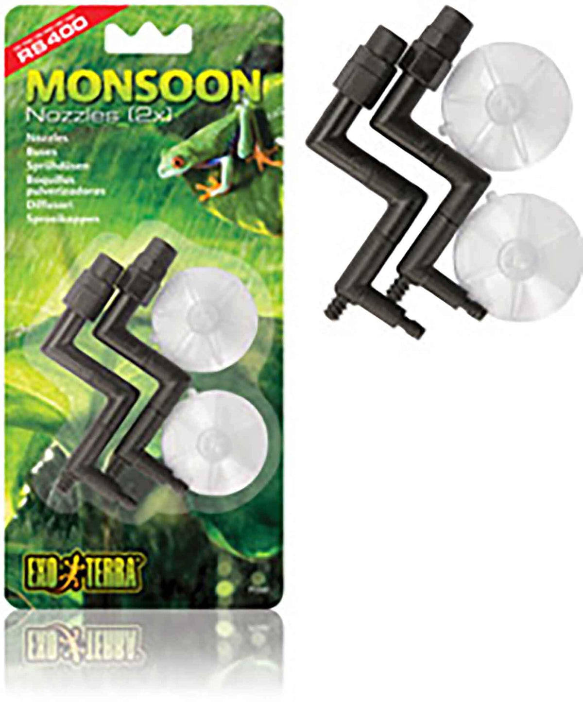 Exo Terra Monsoon Reptile Mister Replacement Nozzles with Suction Cups